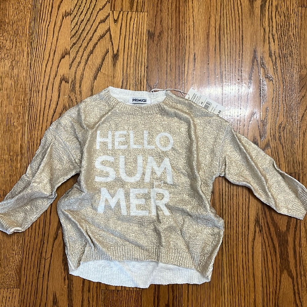 BNWT Primigi Gold Metallic Sweater